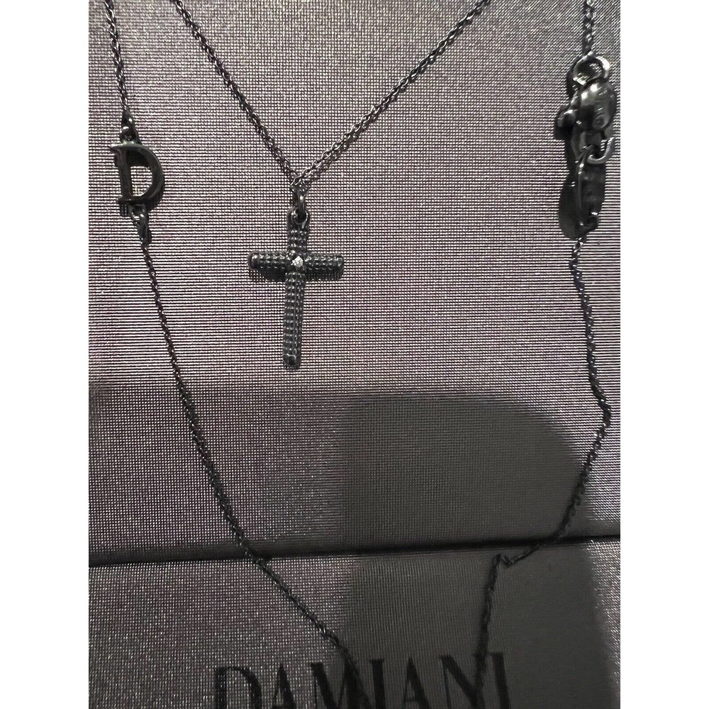 New $ 1600.Damiani Metropolitan 18K Burnished Gold Diamond 0.01ct. Tw. Necklace